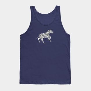 Galloping Zebras on Pink Tank Top